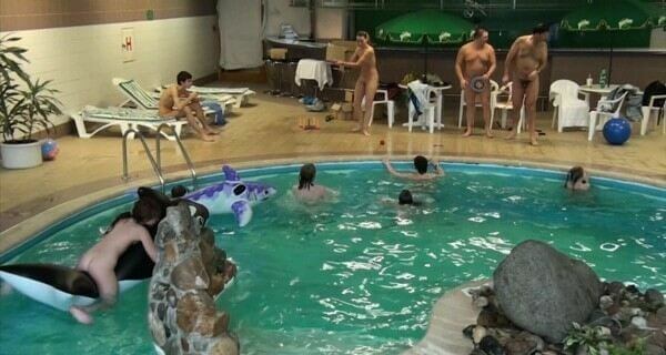 Indoor Dolphin Ride Full HD video - Spontaneous Nudism Thrives
