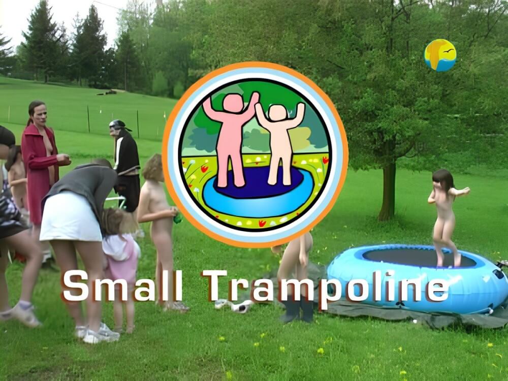 Naturist Freedom: Small Trampoline - Nudism and naturism are closer to natural harmony