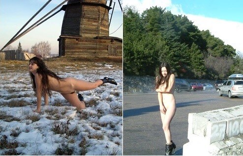 Beautiful Suntan Stretches-Winter Sport pics - Travel with elements of naturism