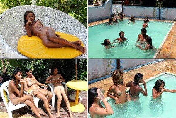 Brazil Pool Sunbath photos - A naturist strives for inner harmony and emotional balance
