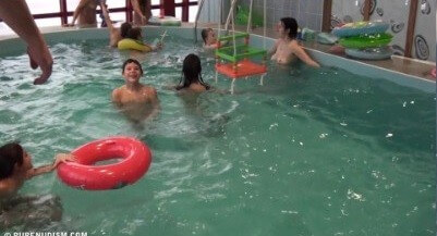 Indoor Swim Exercise 2 Full HD video - Naturism promotes honesty and an open connection with the body