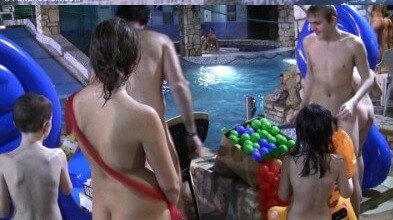 Splashing Water Zone 1 - A nude person strives for inner harmony and peace of mind