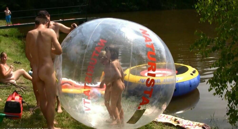Daytime Family Picnic Full HD - Living in harmony with nature as the primary goal of the naturist lifestyle