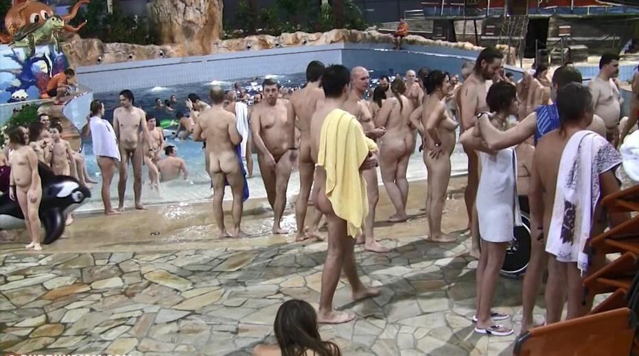 Aquatic park reunion video - A nude person strives for inner harmony and peace of mind