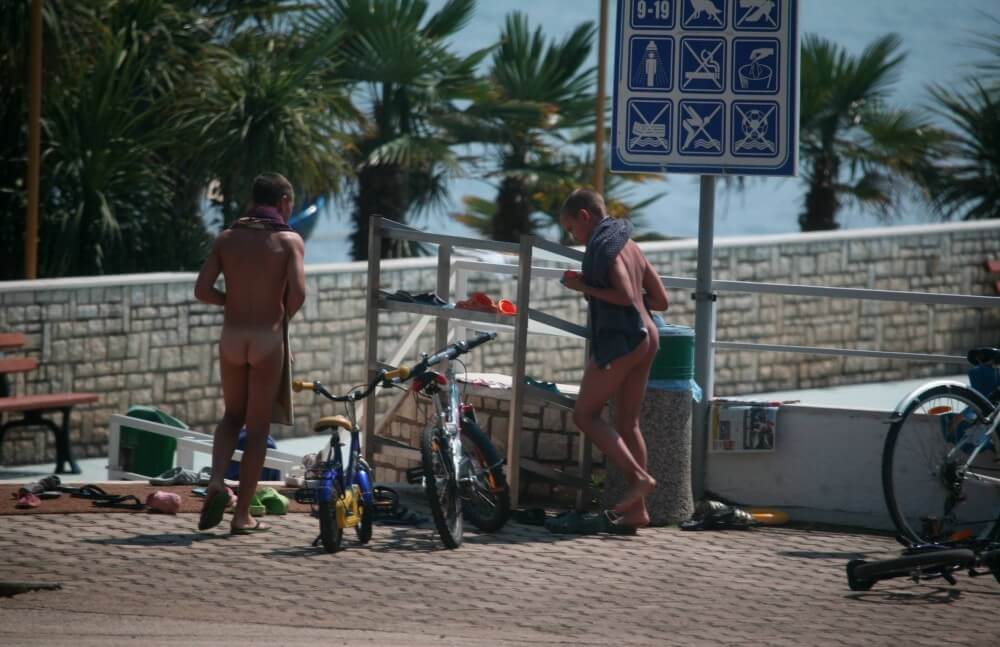 Nudism in a German water park photo - The concept of being without clothes